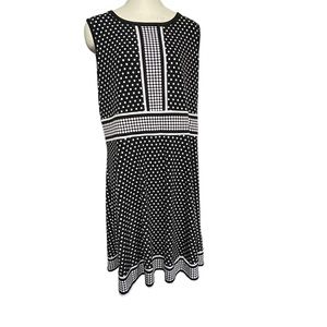 Michael Michael Kors Womens Polka Dot Black/White Size 1X
